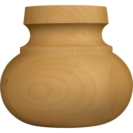 Osborne Wood Products 4 1/2 x 4 7/8 Club Round Bun Foot in Mahogany 4215MH